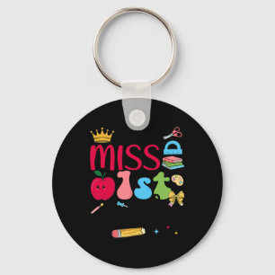 Little Miss 1st Grader First Day Of School First G Keychain