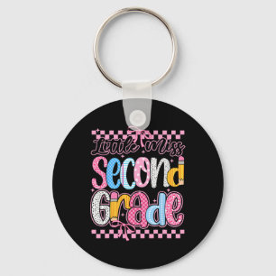 Little Miss 2nd Grade Back To School Girls Kid Coq Keychain