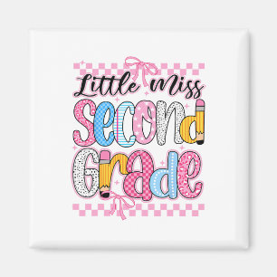 Little Miss 2nd Grade Ck To School Girls Kid Coque Magnet