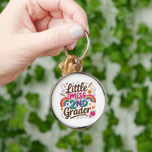Little Miss 2nd Grade First Day of Second Grade Keychain