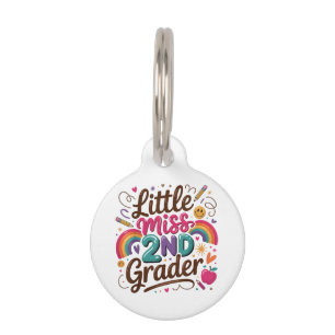 Little Miss 2nd Grade First Day of Second Grade Pet Tag