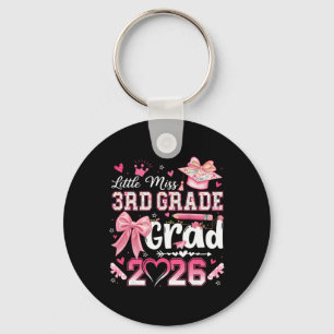 Little Miss 3rd Grade Grad 2026 Girls Kids Graduat Keychain