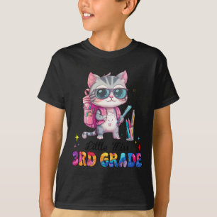 Little Miss 3rd Grade Kitten Back To School Cat Gi T-Shirt