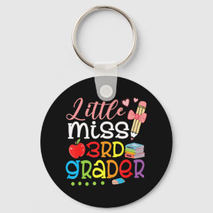 Little Miss 3rd Grader Back To School Girls Third Keychain