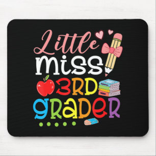 Little Miss 3rd Grader Back To School Girls Third Mouse Pad