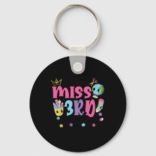 Little Miss 3rd Grader First Day Of School 3rd Gra Keychain
