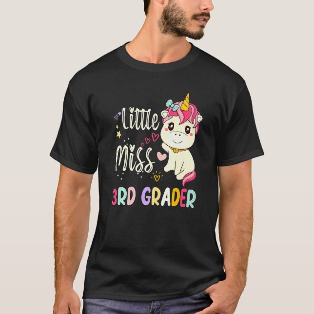 Little Miss 3rd Grader First Day Of School Third G T-Shirt (Front)