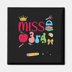 Little Miss 3rd Grader Third Day Of School Third G Magnet