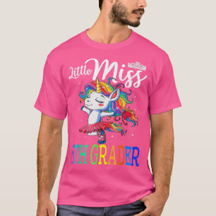 Little Miss 5th Grader Unicorn First Day Of School T-Shirt