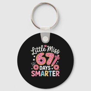 Little Miss 67 Days Smarter Kids Girls 67th Day Of Keychain
