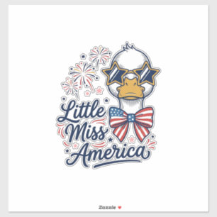 Little Miss America Patriotic Duck Vintage Shirt (