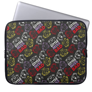 Little Miss Bad Black, Red & Yellow Pattern Laptop Sleeve