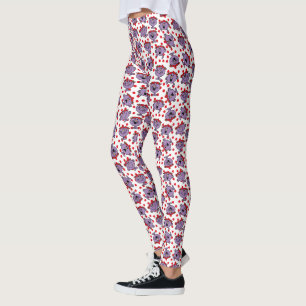 Little Miss Bad   Red Polka Dot Pattern Leggings