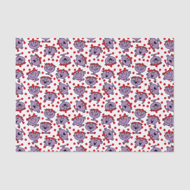 Little Miss Bad | Red Polka Dot Pattern Tissue Paper (Front)