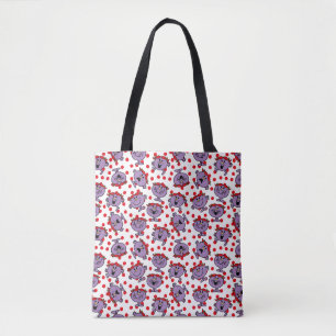 Little Miss Bad   Red Polka Dot Pattern Tote Bag