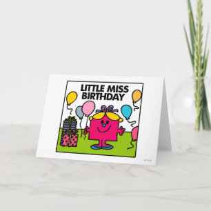 Little Miss Birthday   Presents & Balloons Card