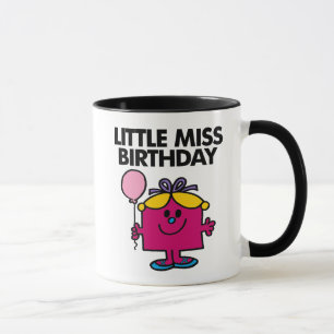 Little Miss Birthday With Pink Balloon Mug