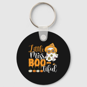 Little Miss Boo-tiful Cute Boo Ghost Halloween Tod Keychain