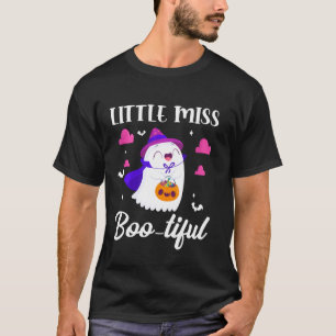 Little Miss Boo Tiful Halloween Ghost Boo Funny T-Shirt