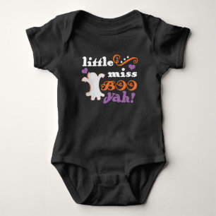 little miss boo yah cute halloween baby bodysuit