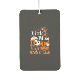 Little Miss Boo Yah Halloween Ghost Pumpkin Bats Air Freshener