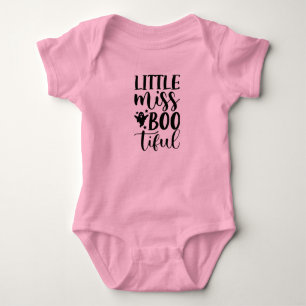 "Little Miss Bootiful" Halloween Typography Baby Bodysuit