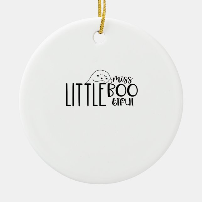 Little Miss Bootiful Retro Classic Ceramic Ornament (Front)