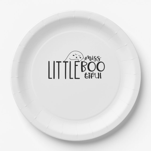 Little Miss Bootiful Retro Classic Paper Plate (Front)