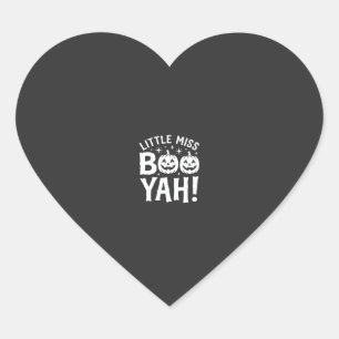 Little Miss Booyah Halloween Pumpkin Design_1 Heart Sticker