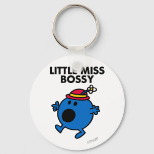 Little Miss Bossy   Black Lettering Keychain