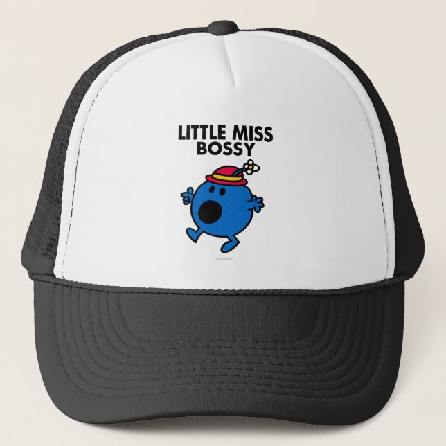 Little Miss Bossy | Black Lettering Trucker Hat (Front)