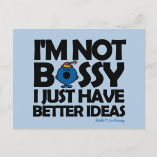 Little Miss Bossy Has Better Ideas Postcard