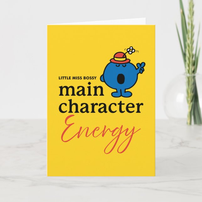 Little Miss Bossy Main Character Energy Card (Front)