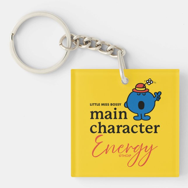 Little Miss Bossy Main Character Energy Keychain (Front)