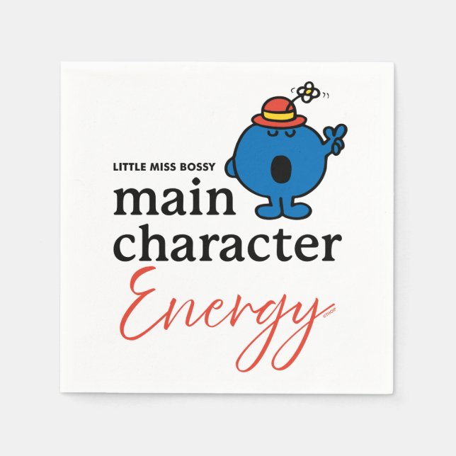 Little Miss Bossy Main Character Energy Napkin (Front)