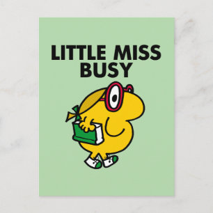 Little Miss Busy   Reading Time Postcard