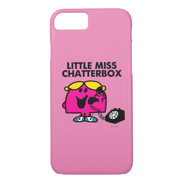 Little Miss Chatterbox & Black Telephone Case-Mate iPhone Case (Back)