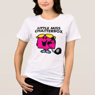 Little Miss Chatterbox & Black Telephone Tri-Blend Shirt