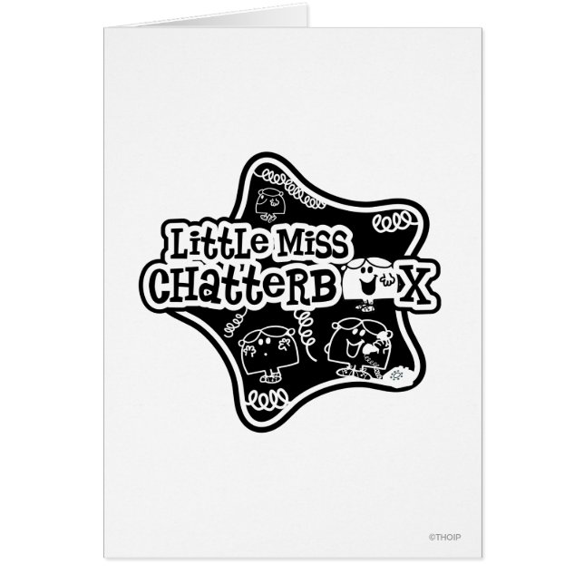 Little Miss Chatterbox | Black & White Star (Devant)