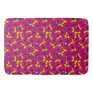 Little Miss Chatterbox   Bright Pink Pattern Bath Mat