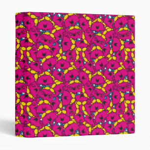Little Miss Chatterbox Bright Pink Pattern Binder
