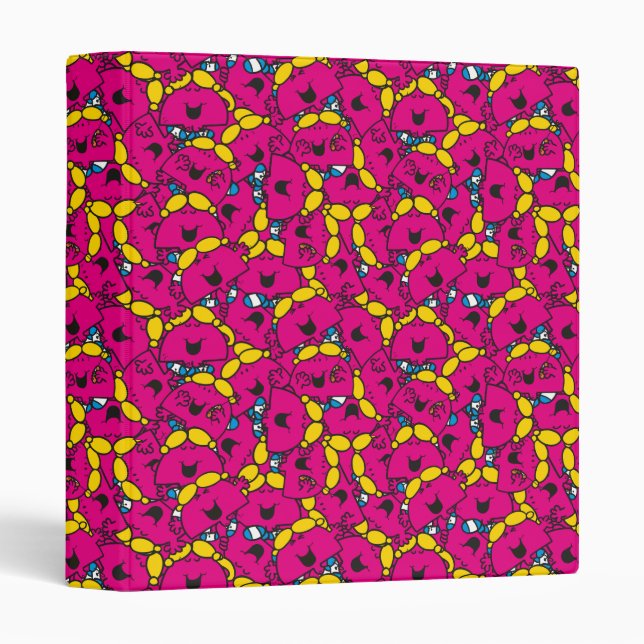 Little Miss Chatterbox | Bright Pink Pattern Binder (Front/Spine)
