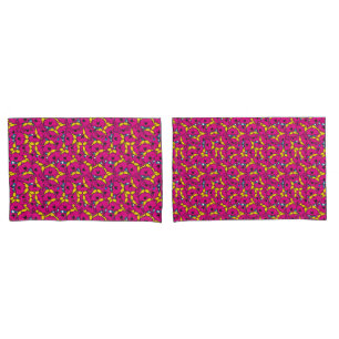 Little Miss Chatterbox   Bright Pink Pattern Pillowcase