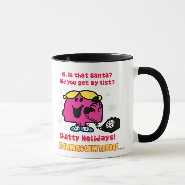 Little Miss Chatterbox Christmas Wish List Mug (Right)