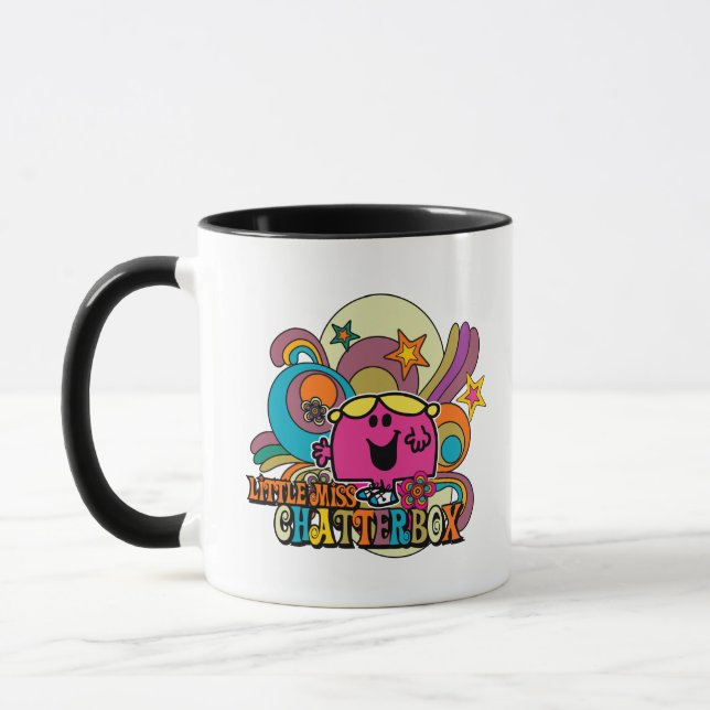 Little Miss Chatterbox & Colourful Swirls Mug (Left)