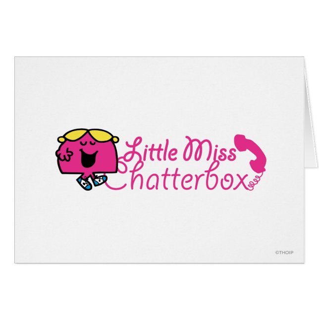 Little Miss Chatterbox | Lettres de cordon télépho (Devant horizontal)