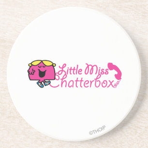 Little Miss Chatterbox Telephone Cord Lettering Coaster