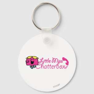 Little Miss Chatterbox   Telephone Cord Lettering Keychain