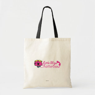 Little Miss Chatterbox Telephone Cord Lettering Tote Bag
