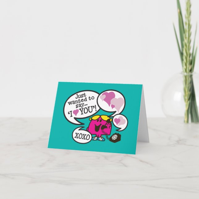 Little Miss Chatterbox | Valentine Holiday Card (Front)